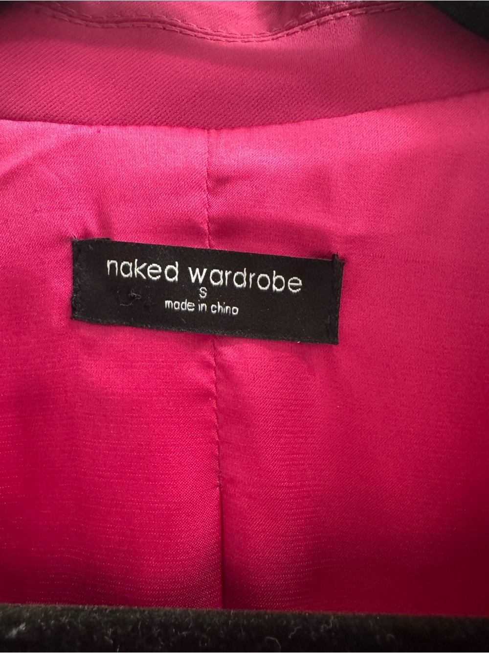 Naked Wardrobe Pur-Suit Me Oversized Blazer Fuchsia Pink Size S NWOT - Picture 10 of 10